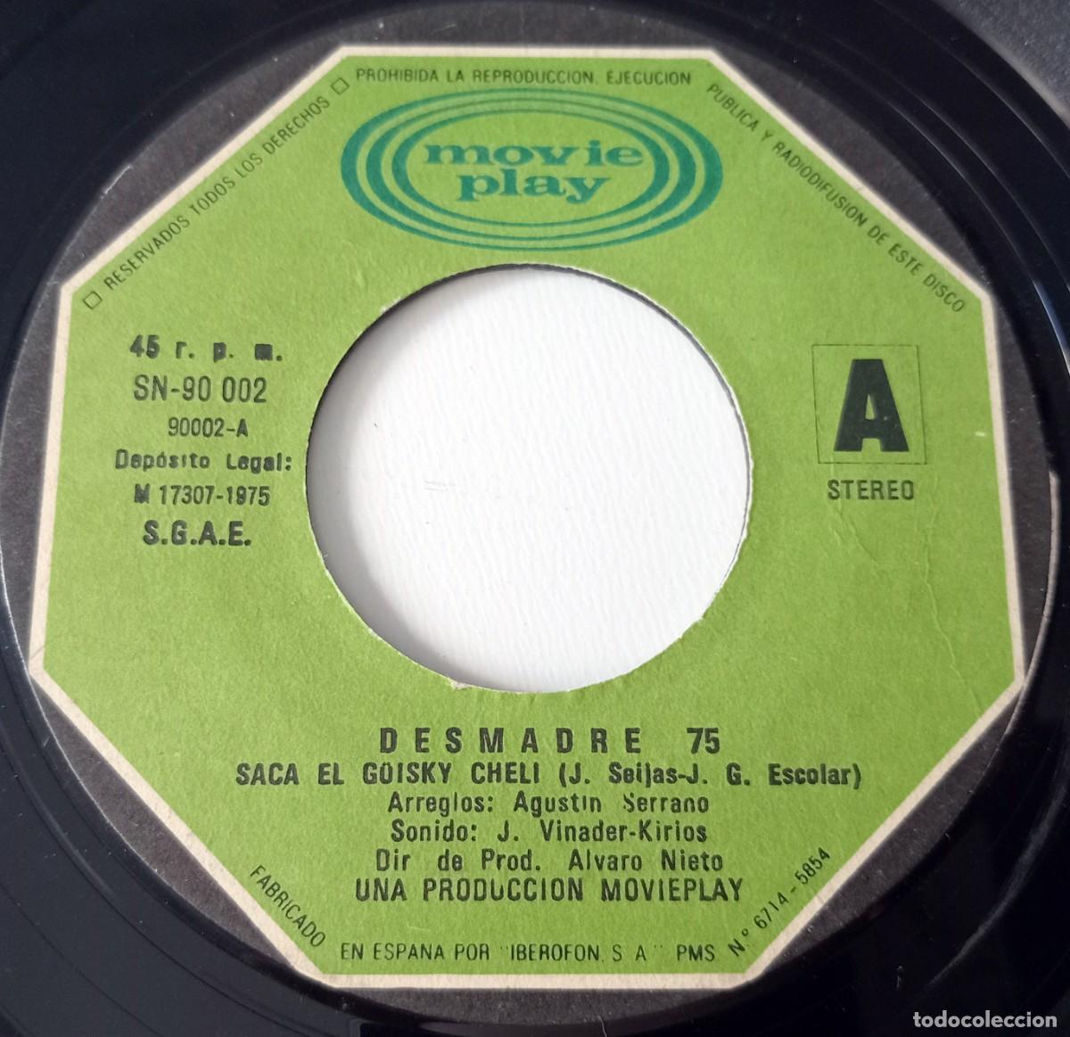 Discos de vinilo: SINGLE DESMADRE 75 - SACA EL G&Uuml;ISKY CHELI - Foto 2