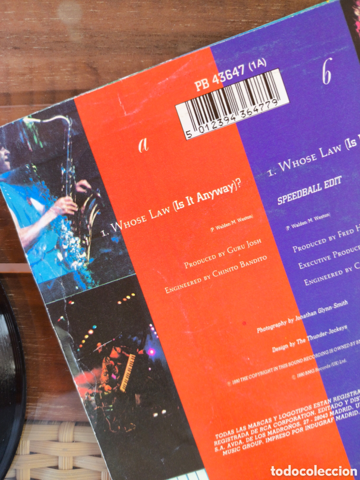 Discos de vinilo: Guru josh .whose law IS It anyway G.n.201 - Foto 1