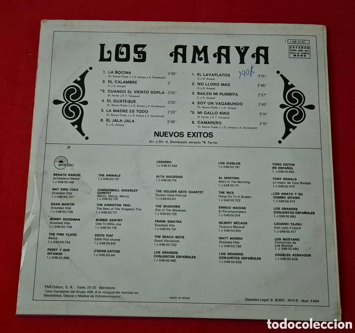 Discos de vinilo: Los Amayas - Nuevos exitos LP 1973 - Foto 2