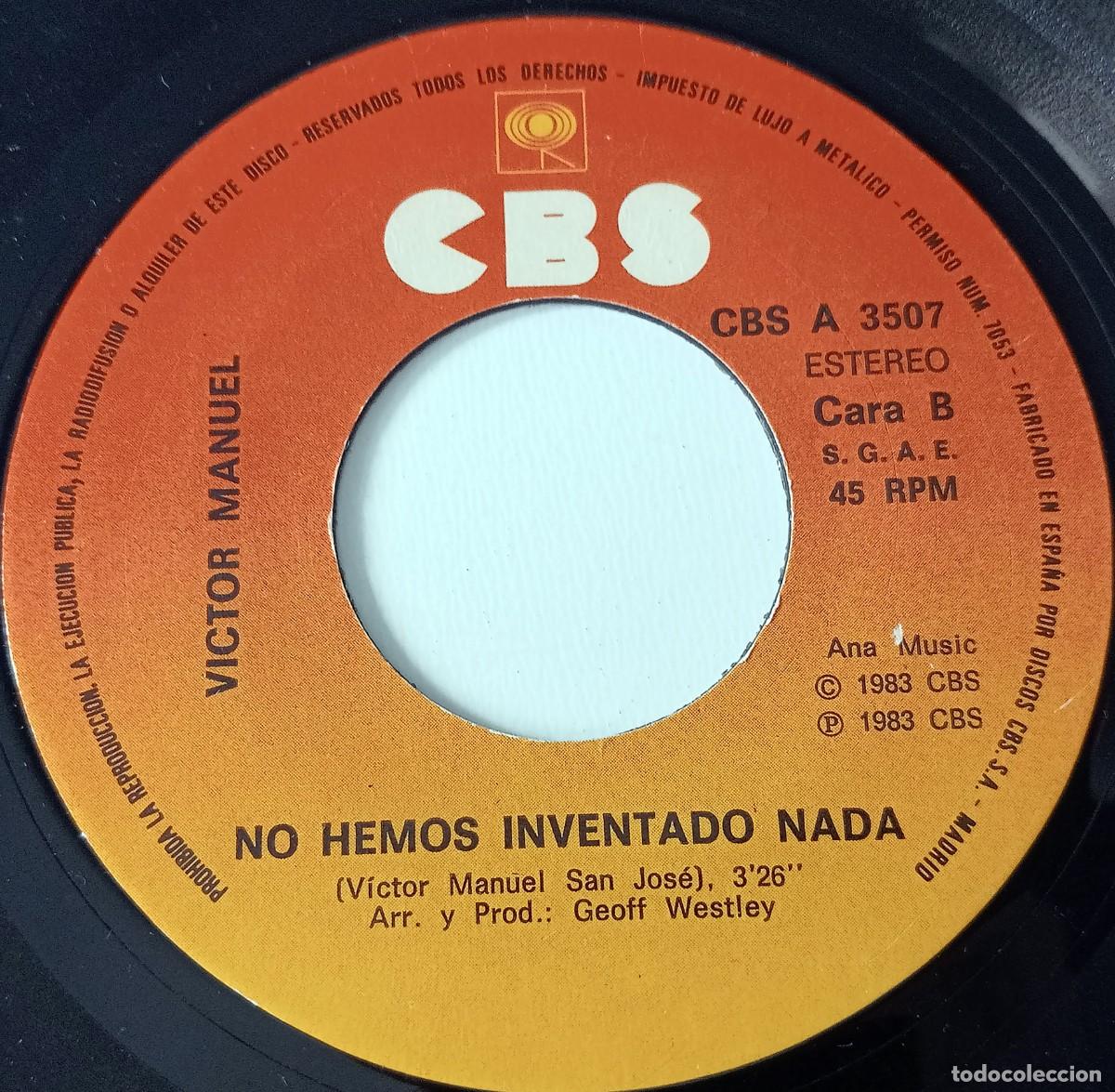 Discos de vinilo: SINGLE VICTOR MANUEL - BAILARINA - Foto 3