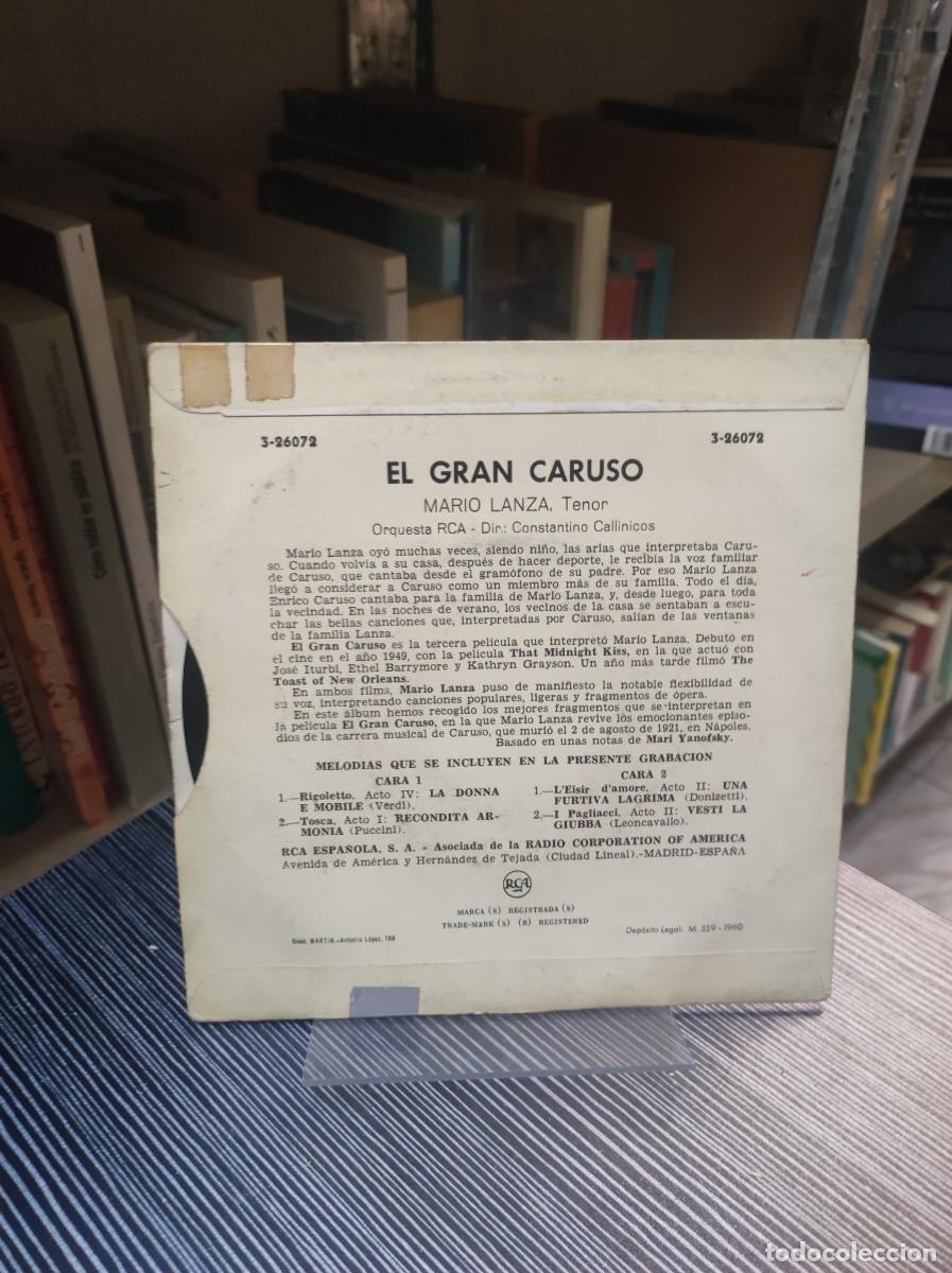 Discos de vinilo: Mario Lanza &ndash; El Gran Caruso - Foto 2