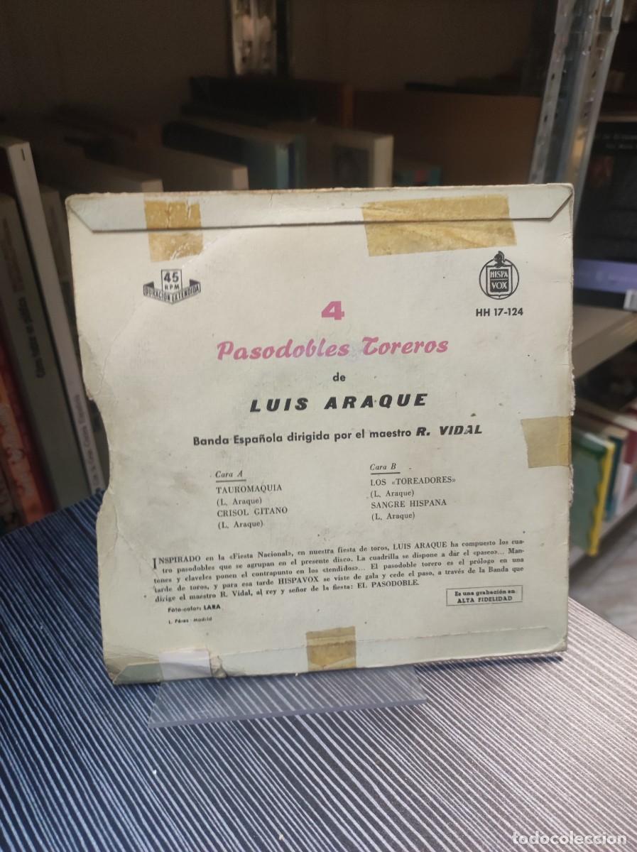 Discos de vinilo: PASODOBLES TOREROS DE LUIS ARAQUE - Foto 2