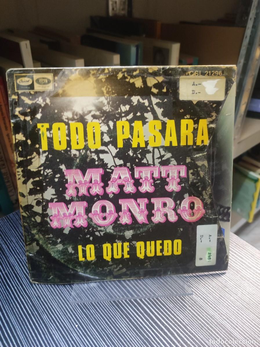Discos de vinilo: Matt Monro &ndash; Todo Pasara - Foto 1