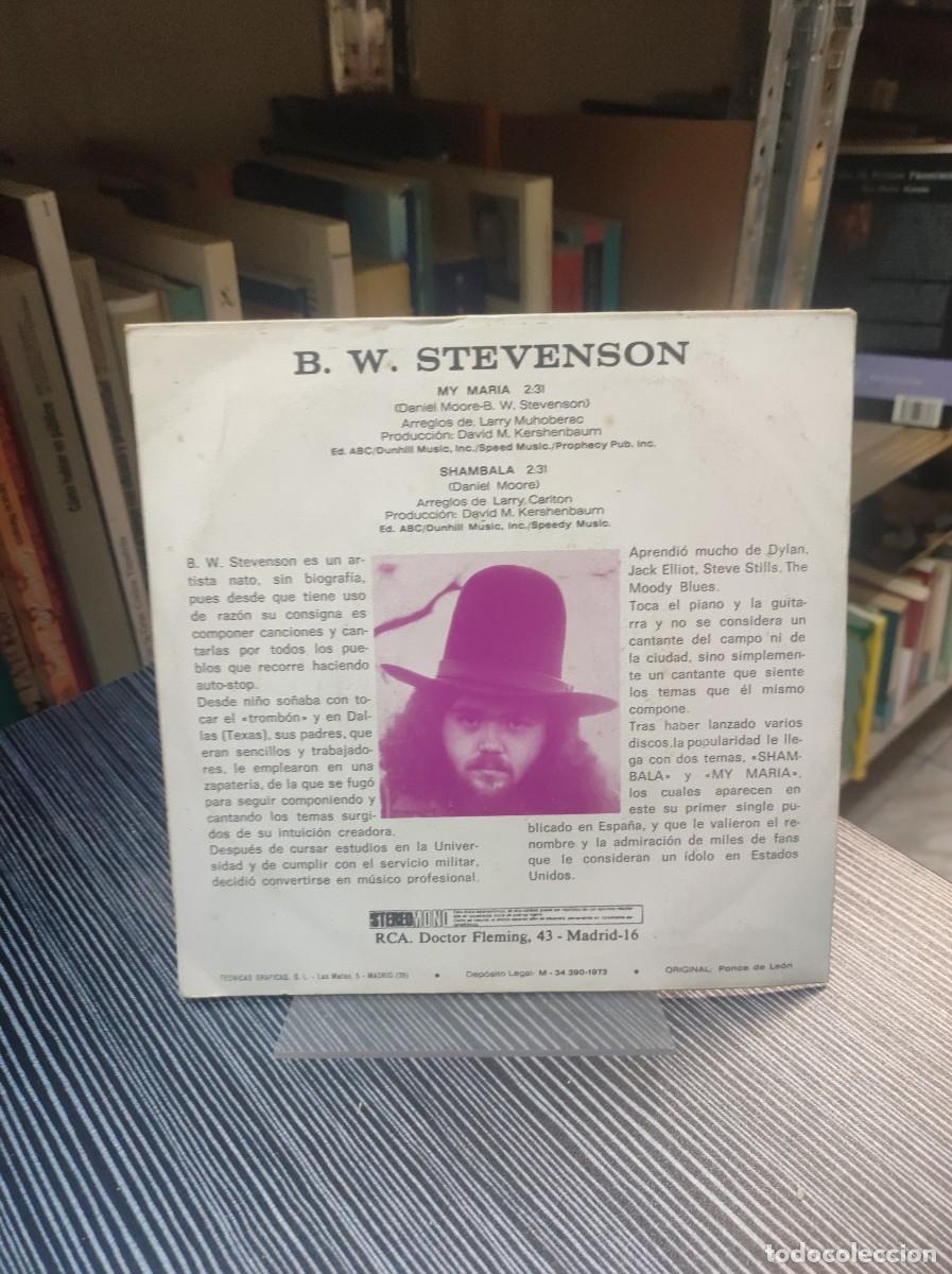 Discos de vinilo: B.W. Stevenson &ndash; My Maria / Shambala - Foto 2