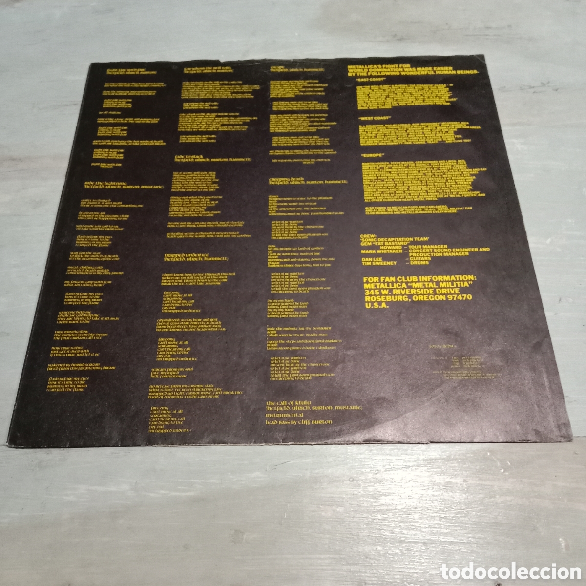 Discos de vinilo: METALLICA - RIDE THE LIGHTNING - LP - Foto 6