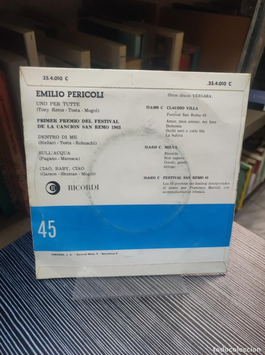 Discos de vinilo: Emilio Pericoli &ndash; Uno Per Tutte / SullAcqua - Foto 2