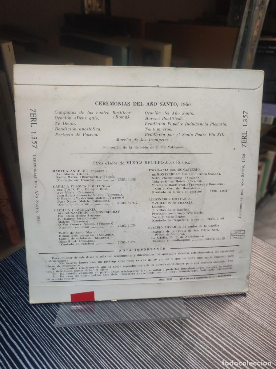 Discos de vinilo: CEREMONIAS DEL A&Ntilde;O SANTO 1950 - Foto 2