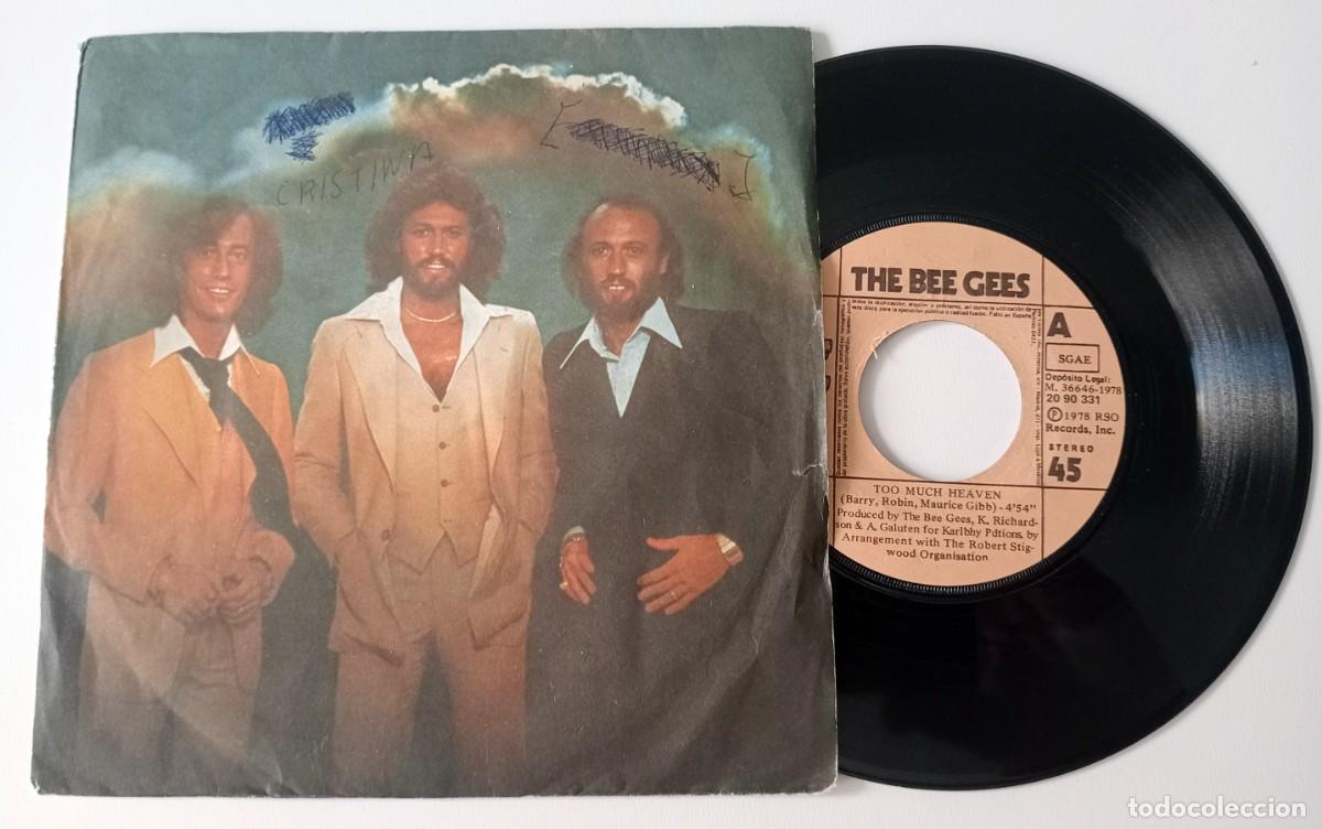 Discos de vinilo: SINGLE BEE GEES - TOO MUCH HEAVEN - Foto 1