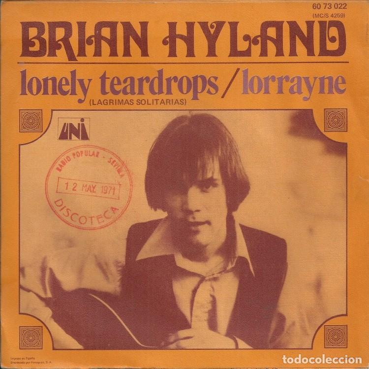 Discos de vinilo: BRIAN HYLAND &middot;&middot;&middot; Lonely Teardrops / Lorrayne - (Single) - Foto 2