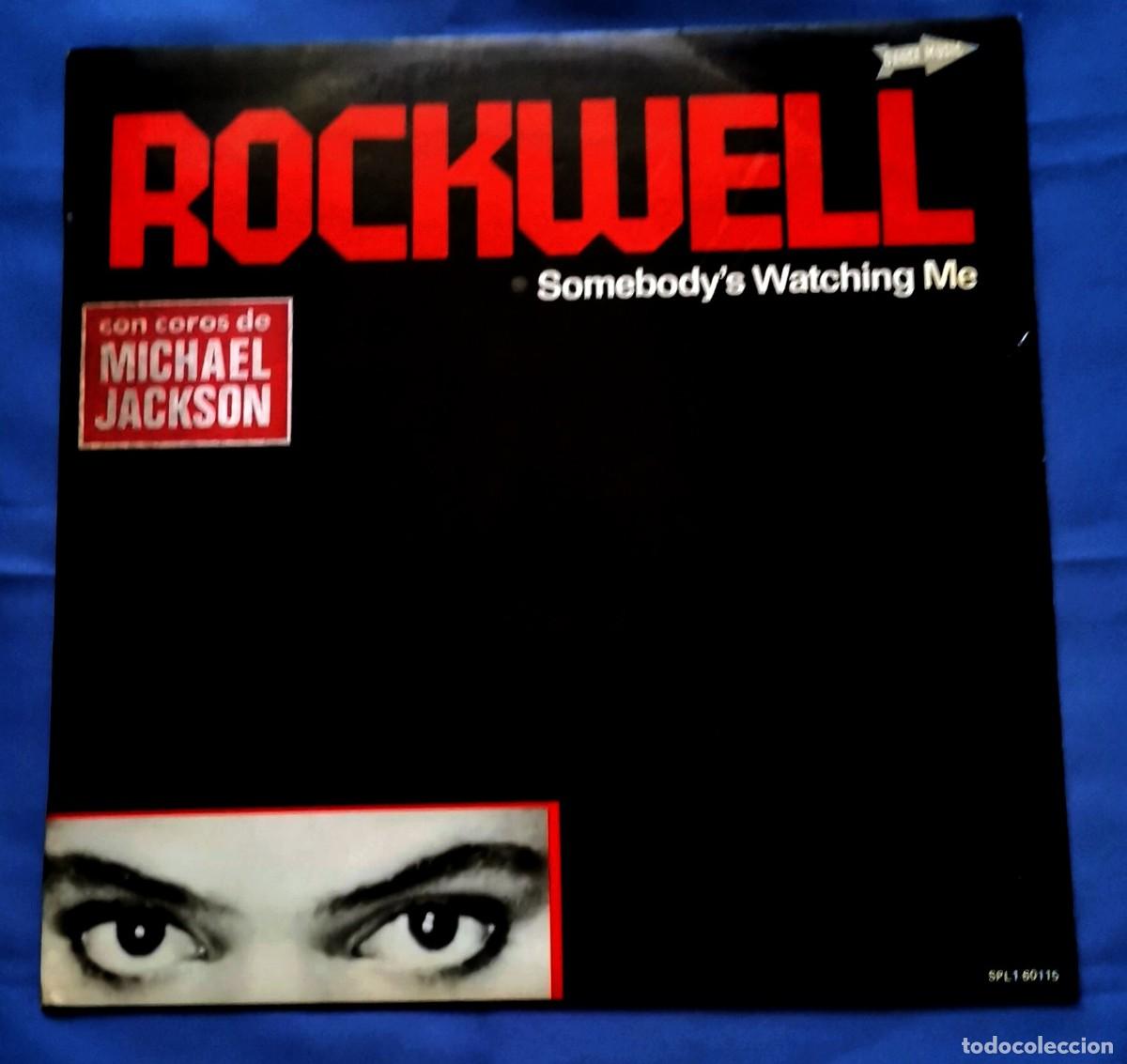 Discos de vinilo: Rockwell &lrm;&ndash; Somebodys Watching Me LP 1984 Espa&ntilde;a con Michael Jackson - Foto 1