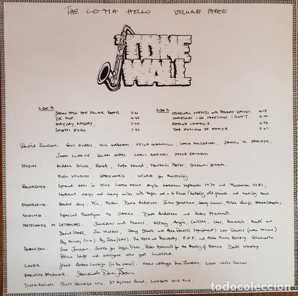 Discos de vinilo: David Jackson &ndash; The Long Hello Volume Three - Con Encarte - Foto 4