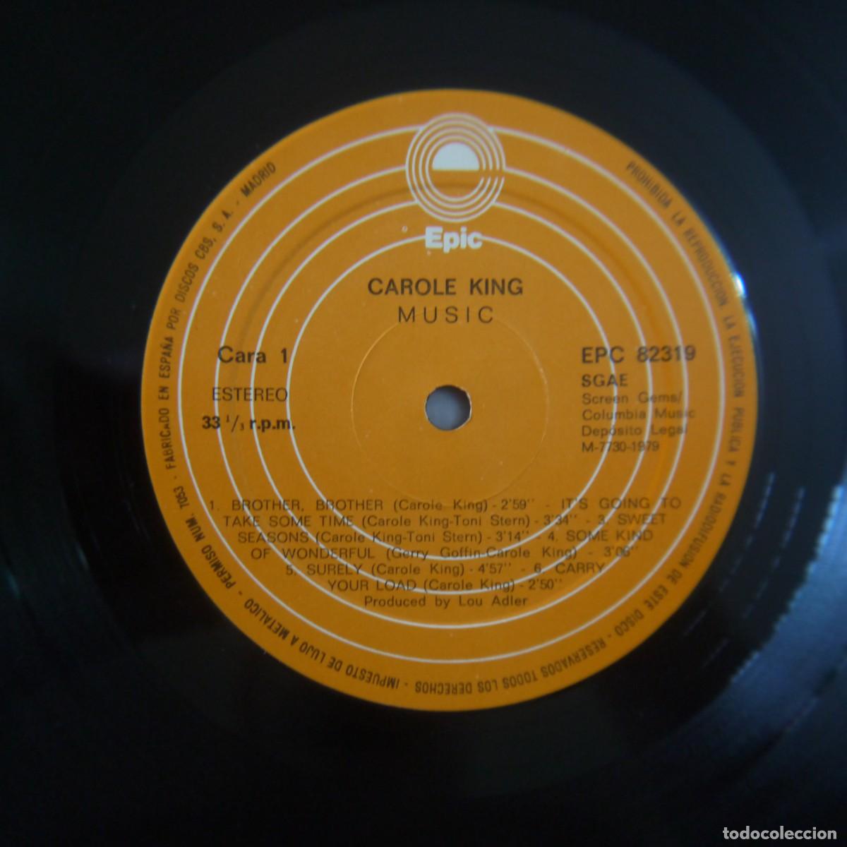 Discos de vinilo: CAROLE KING MUSIC - LP 1979 - Foto 4