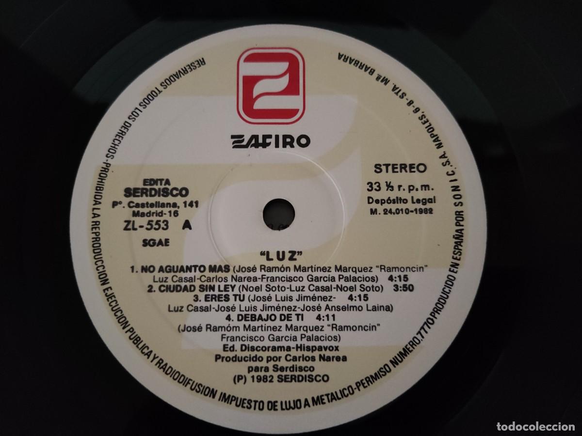Discos de vinilo: LP 122 Luz - 1982 (Disco como nuevo) - Foto 4