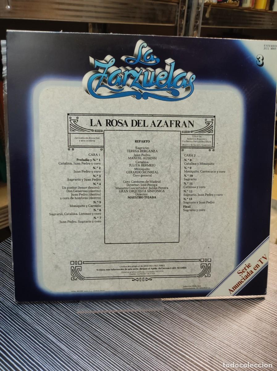 Discos de vinilo: LA ROSA DEL AZAFRAN MAESTRO TEJADA - Foto 2