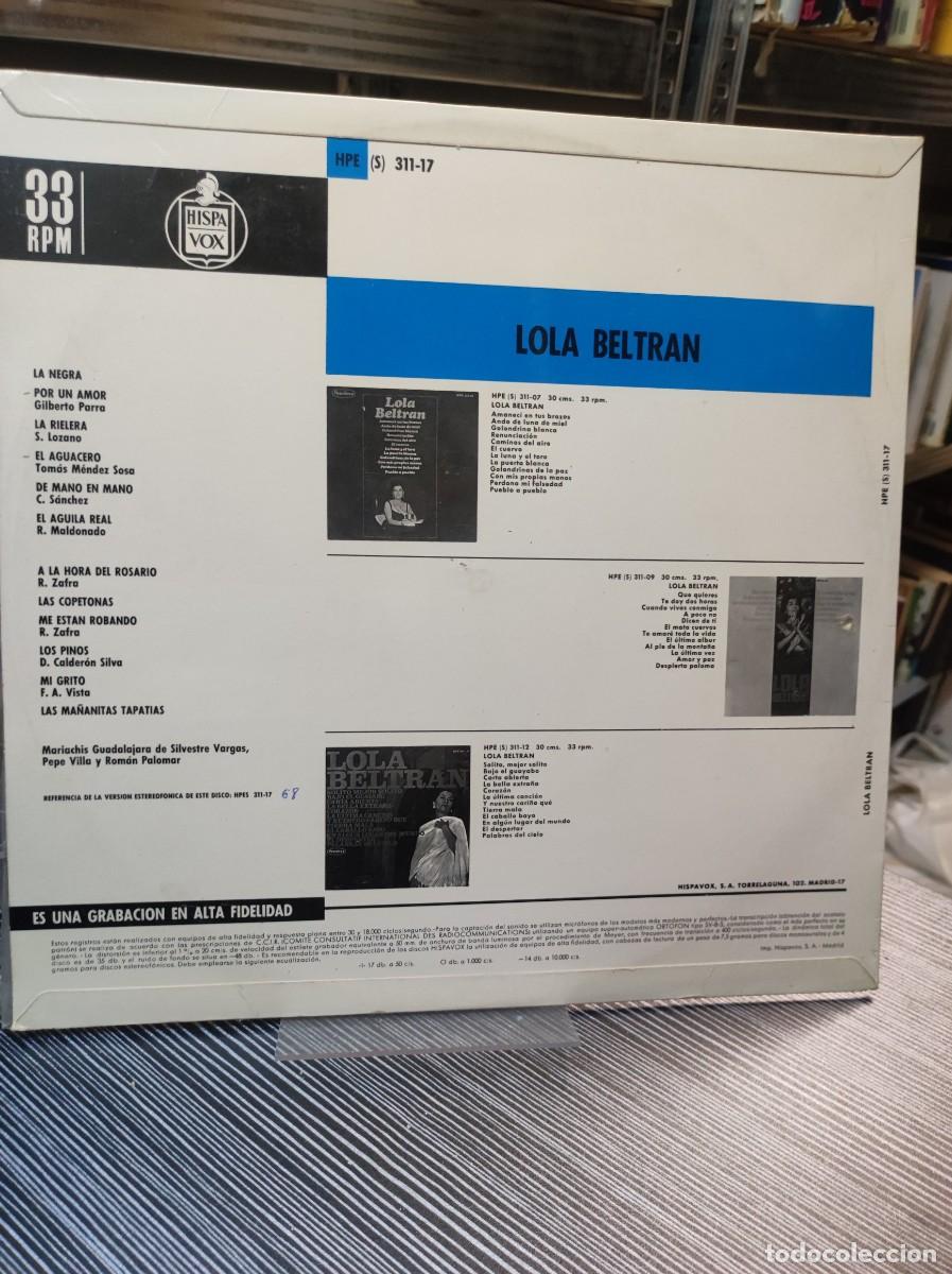 Discos de vinilo: Lola Beltran &ndash; La Negra - Foto 2
