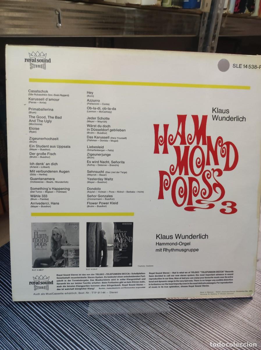 Discos de vinilo: Klaus Wunderlich &ndash; Hammond Pops 3 - Foto 2