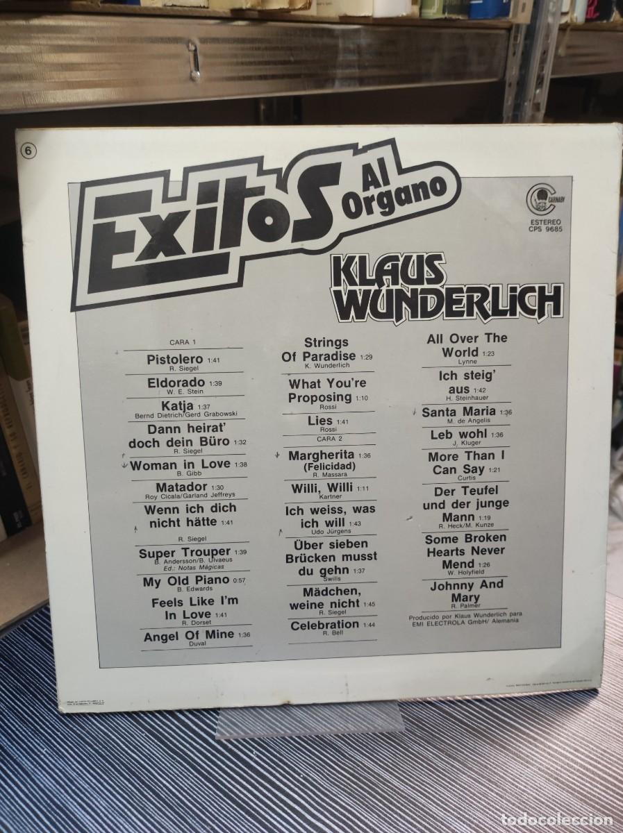 Discos de vinilo: Klaus Wunderlich &ndash; Exitos Al Organo - Foto 2