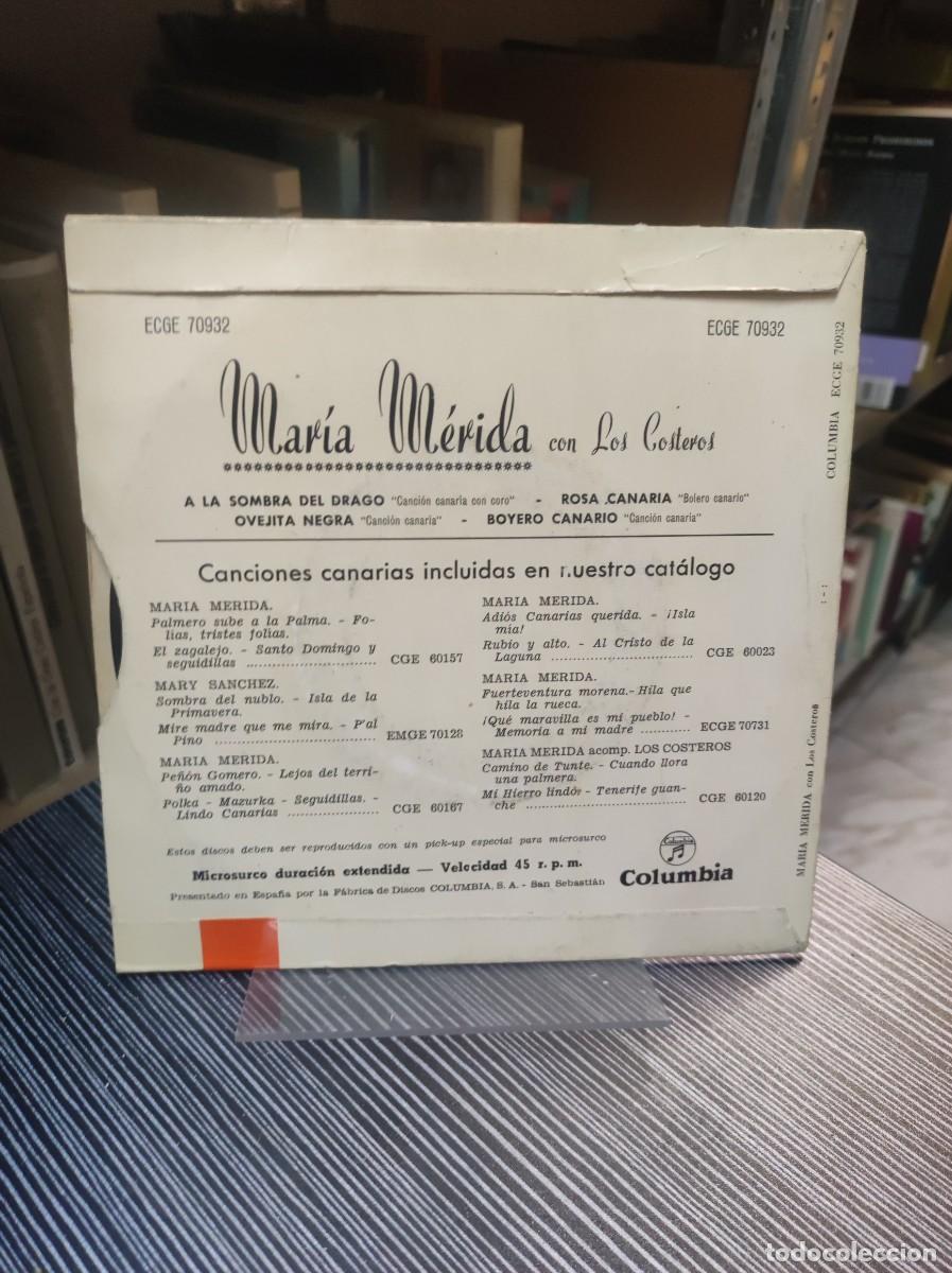 Discos de vinilo: Mar&iacute;a M&eacute;rida Con Los Costeros &ndash; A La Sombra Del Drago - Foto 2