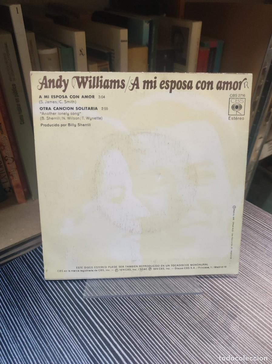 Discos de vinilo: Andy Williams &ndash; A Mi Esposa Con Amor - Foto 2