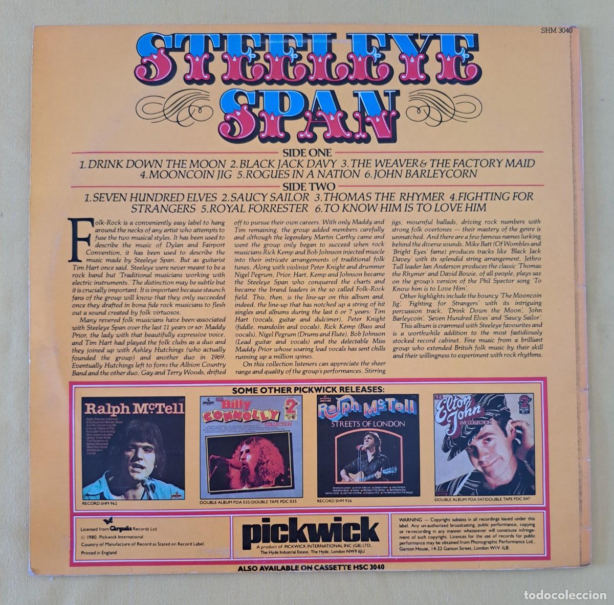 Discos de vinilo: STEELEYE SPAN - STEELEYE SPAN - PICKWICK, SHM 3040 - UK 1980 - Foto 4