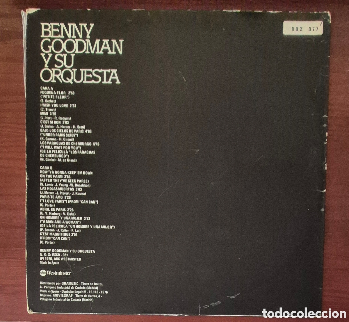 Discos de vinilo: LP - BENNY GOODMAN Y SU ORQUESTA - Foto 2