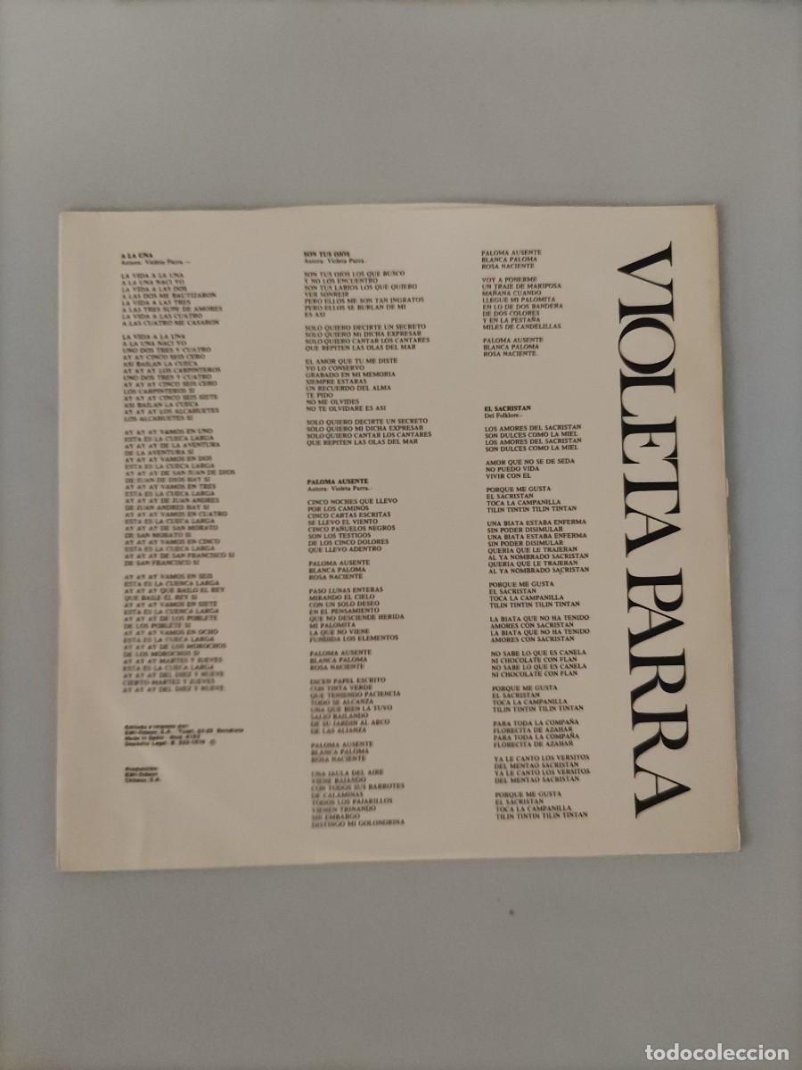 Discos de vinilo: LP 171 Violeta Parra - 1976 (Disco como nuevo) - Foto 4