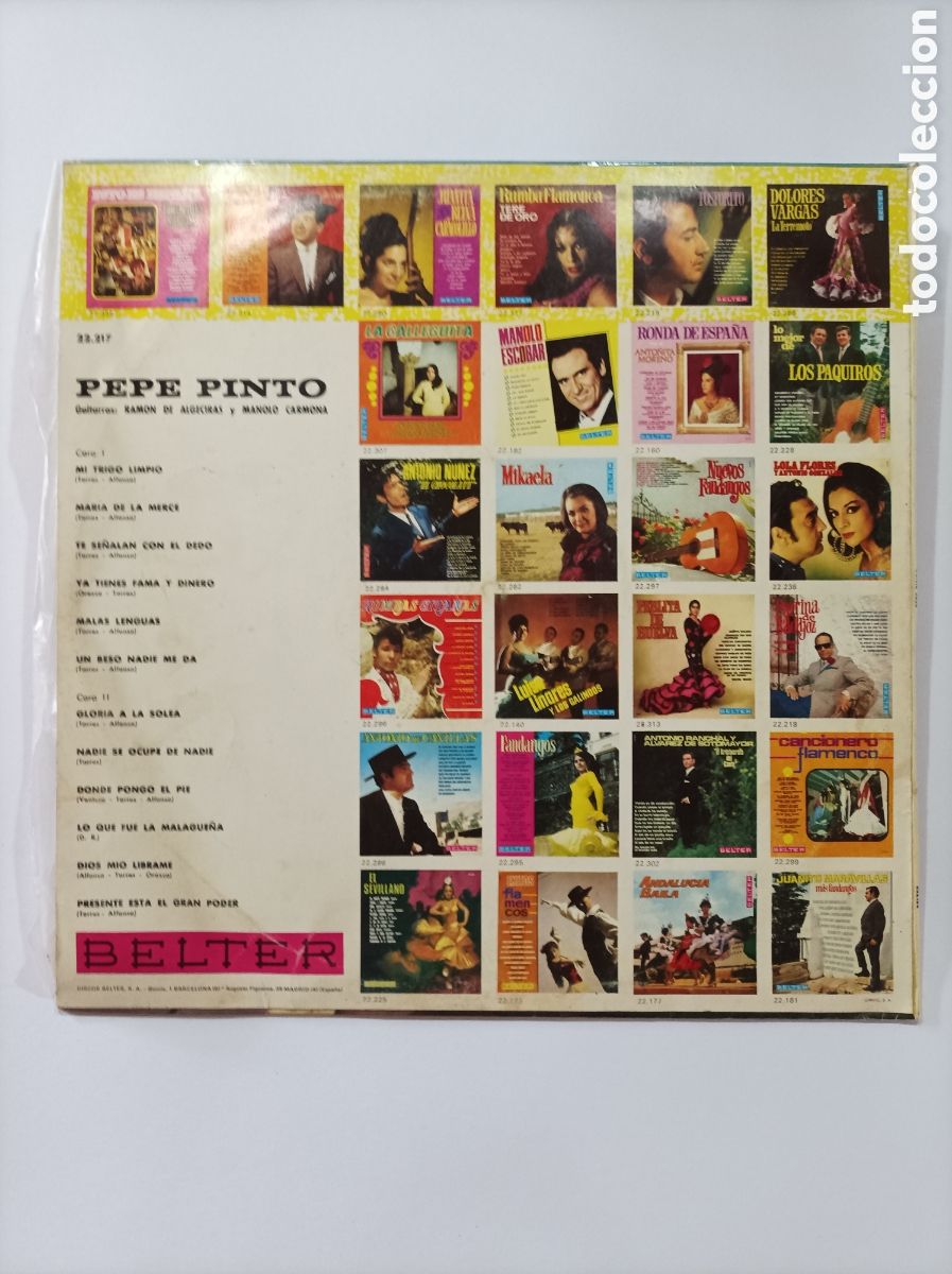 Discos de vinilo: PEPE PINTO. BELTER. DISCO VINILO ANTIGUO. - Foto 2