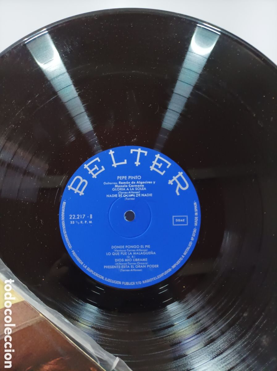 Discos de vinilo: PEPE PINTO. BELTER. DISCO VINILO ANTIGUO. - Foto 3