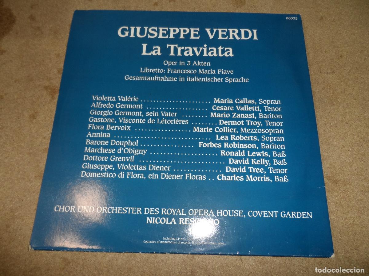 Discos de vinilo: GIUSEPPE VERDI - La Traviata (2 LPS) - Foto 3
