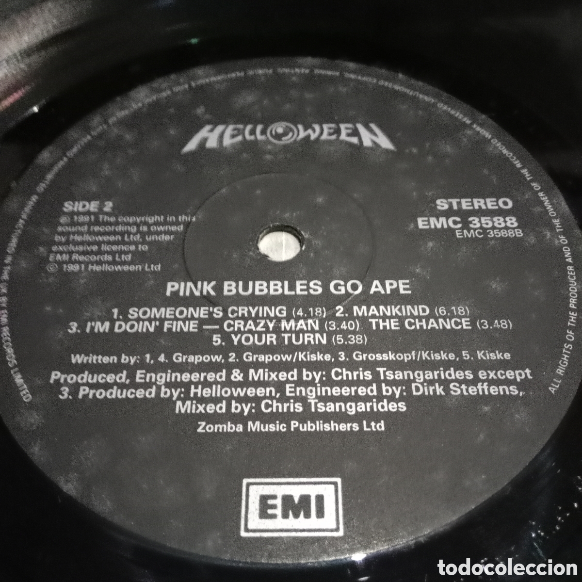 Discos de vinilo: HELLOWEEN - PINK BUBBLES GO APE - LP GATEFOLD - Foto 10