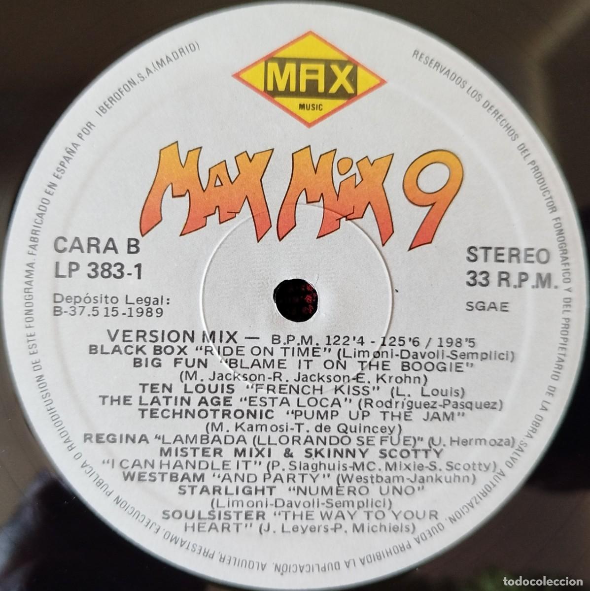 Discos de vinilo: MAX MIX 9 ** DOBLE VINILO LP 1989 - Foto 4