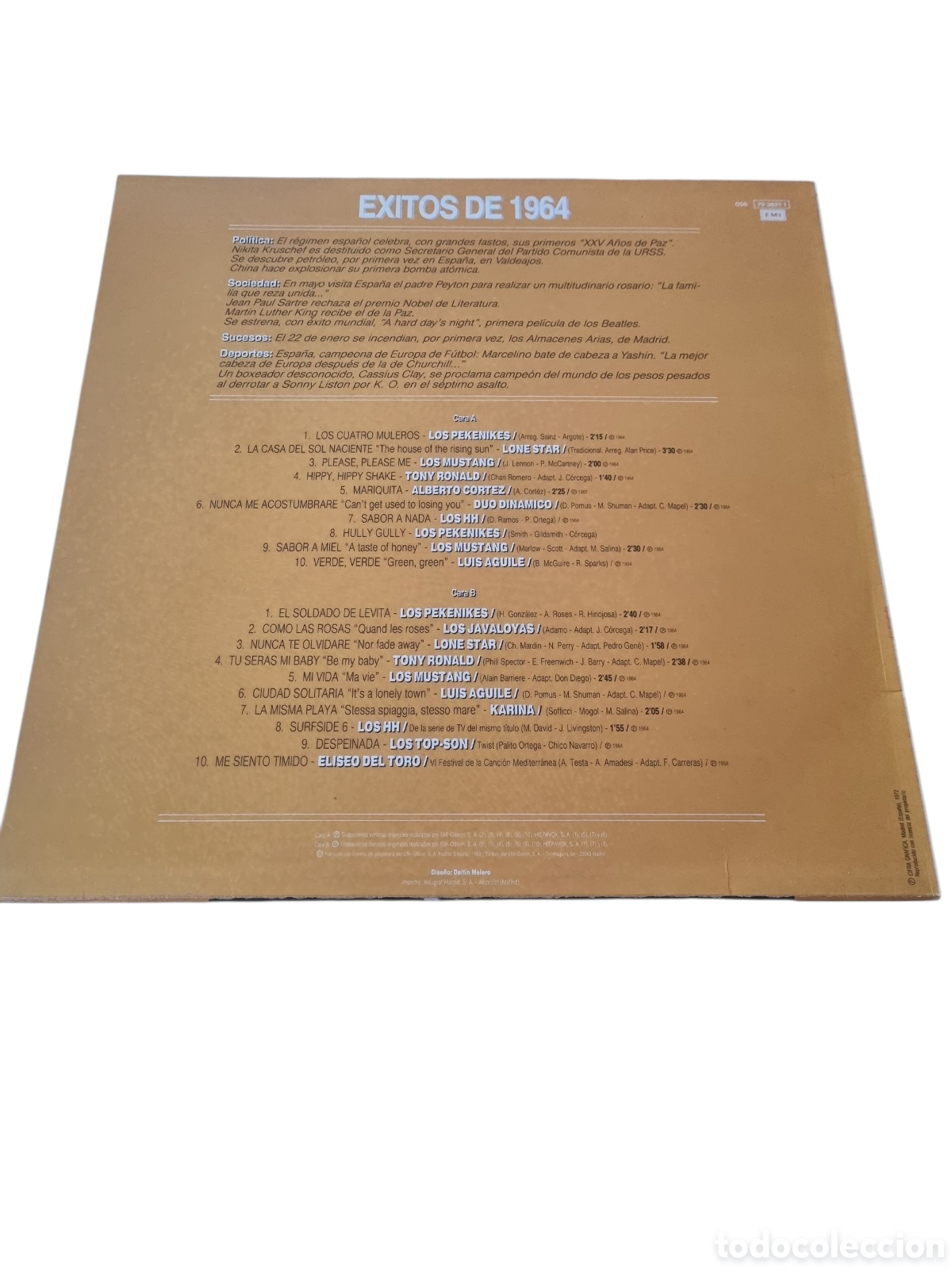 Discos de vinilo: VIN3625 exitos de 1964 VINILO DE SEGUNDAMANO - Foto 2