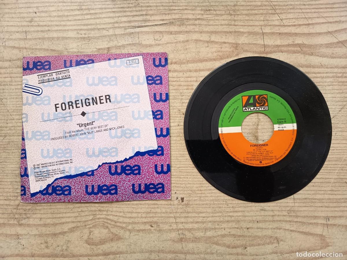 Discos de vinilo: Foreigner - Urgent - Single Promocional - Single - Foto 2