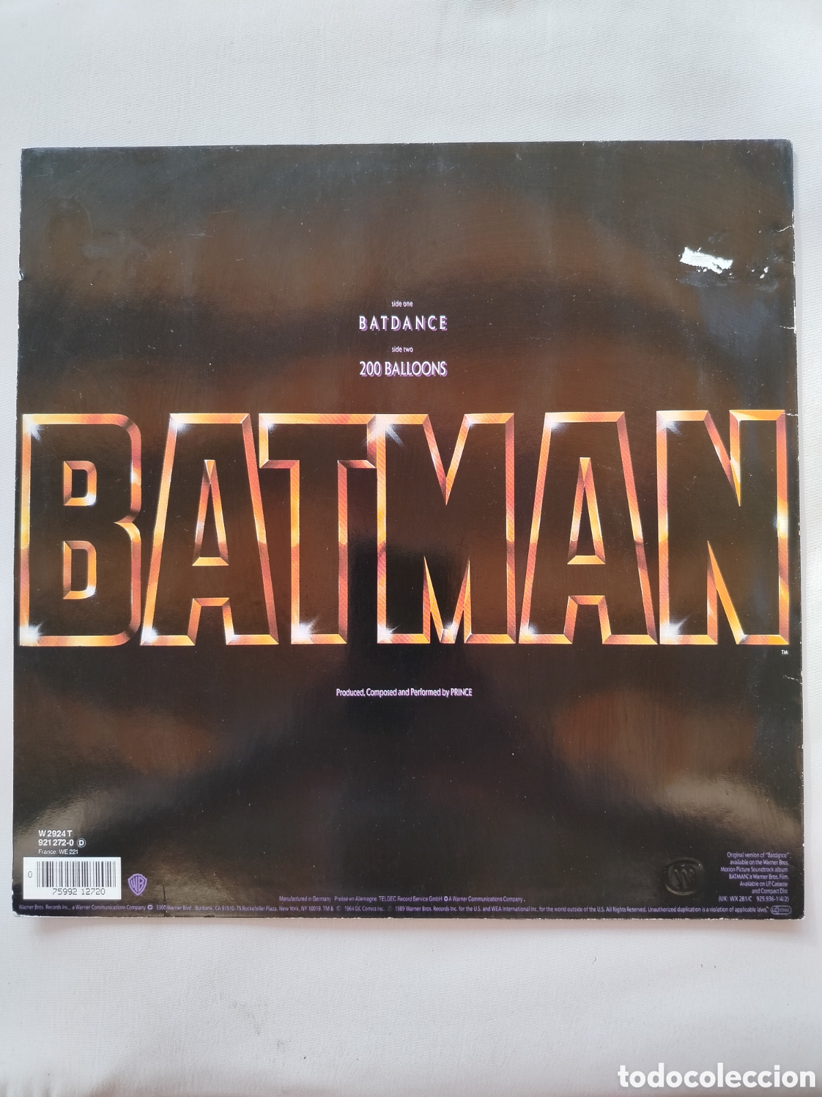 Discos de vinilo: Prince Maxi-Single Batdance - Foto 2