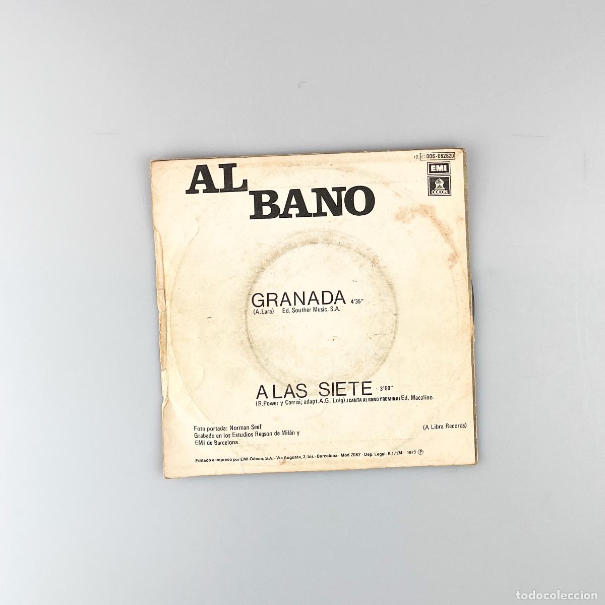 Discos de vinilo: SINGLE. Al Bano. Granada (VG/G) - Foto 2