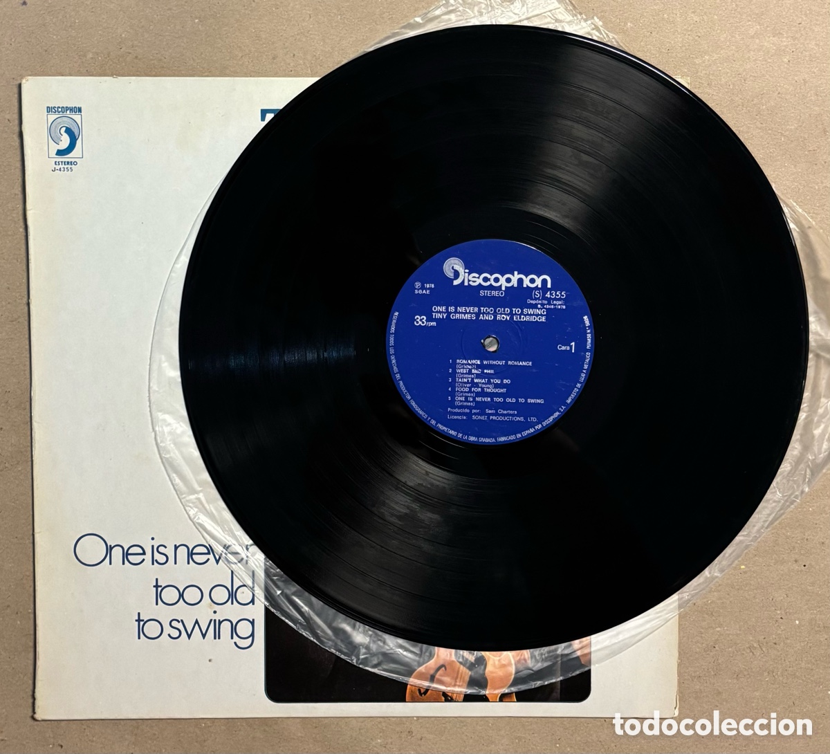 Discos de vinilo: VINILO. TINY GRIMES WITH ROY ELDRIDGE &ldquo;ONE IS NEVER TOO OLD TO SWING&rdquo; (DISCOPHON 1978). - Foto 2
