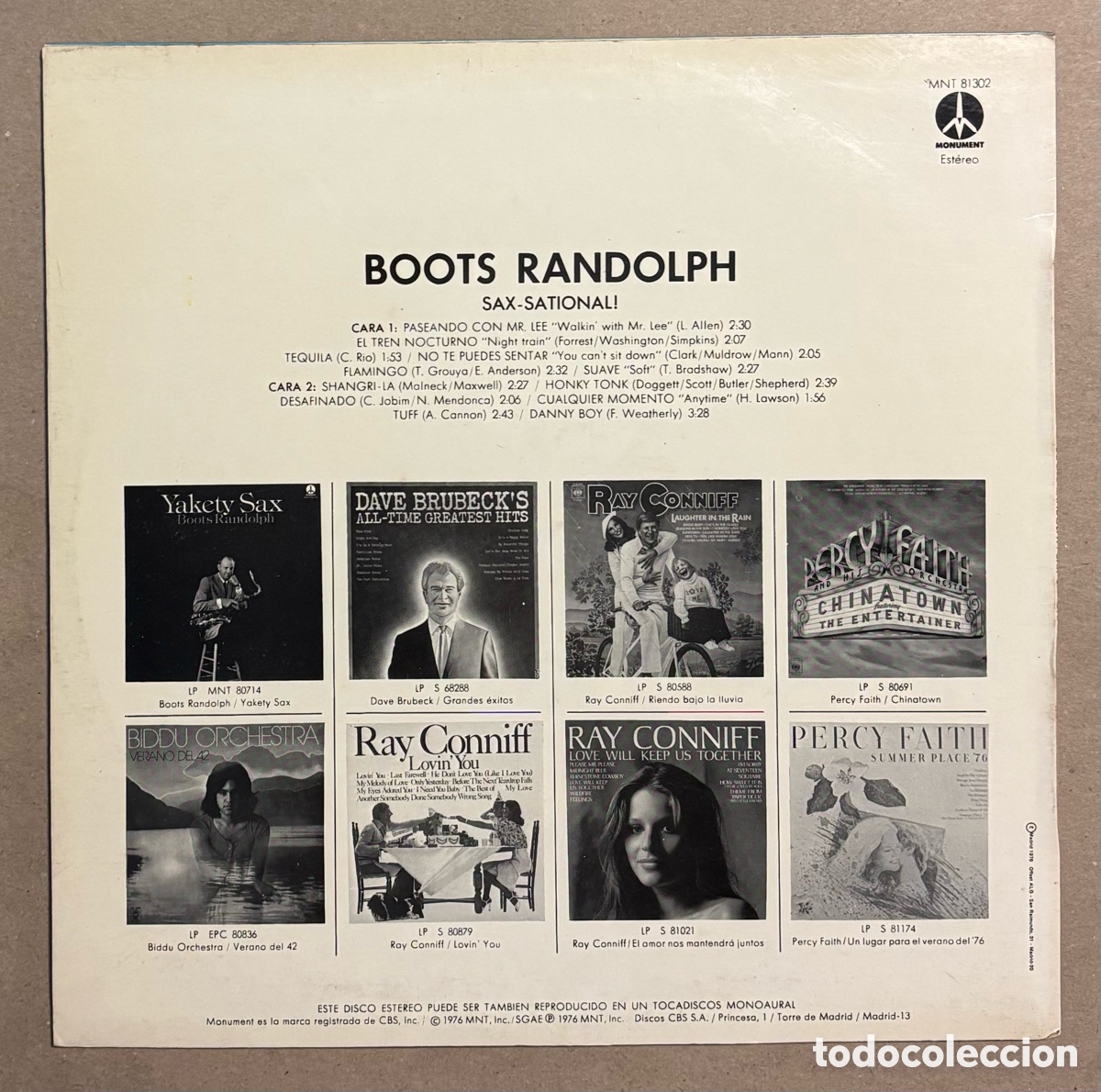 Discos de vinilo: VINILO. BOOTS RANDOLPH &ldquo;SAX-SATIONAL!&rdquo; (CBS 1976). - Foto 2