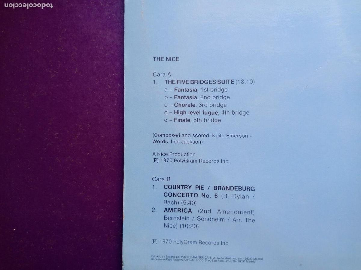 Discos de vinilo: Here Comes... The Nice - LP PHILIPS 1990 - ROCK PROGRESIVO 60S - KEITH EMERSON - Foto 3