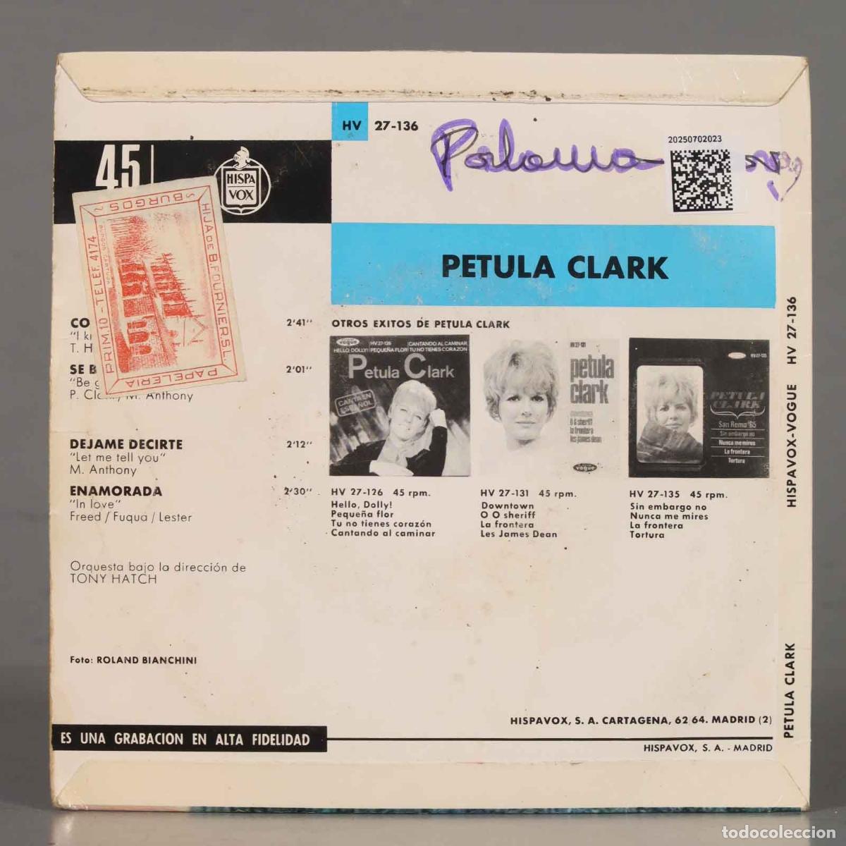 Discos de vinilo: EP. Petula Clark &ndash; Conozco Un Lugar - Foto 2