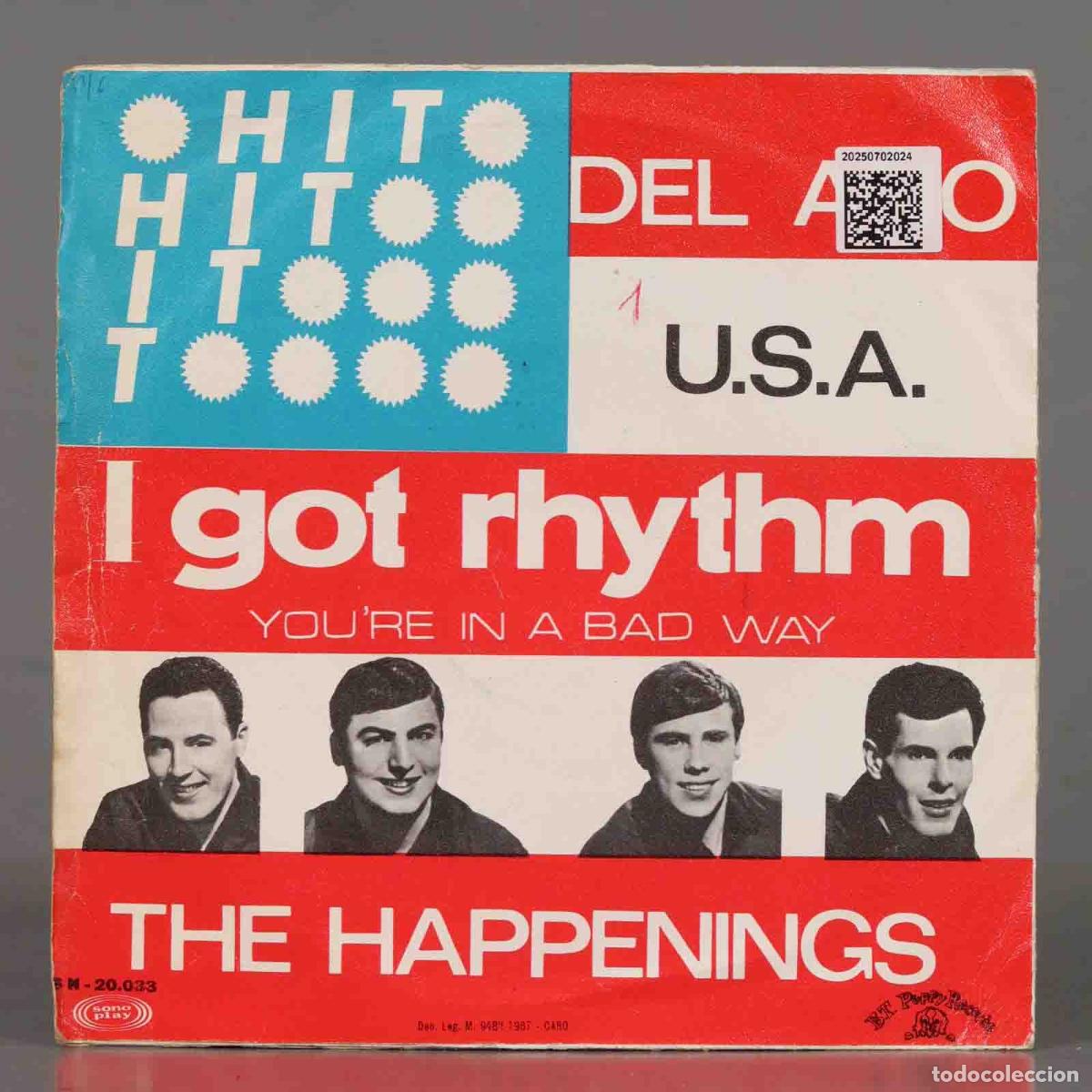 Discos de vinilo: SINGLE. The Happenings - I got rhythm - Foto 2