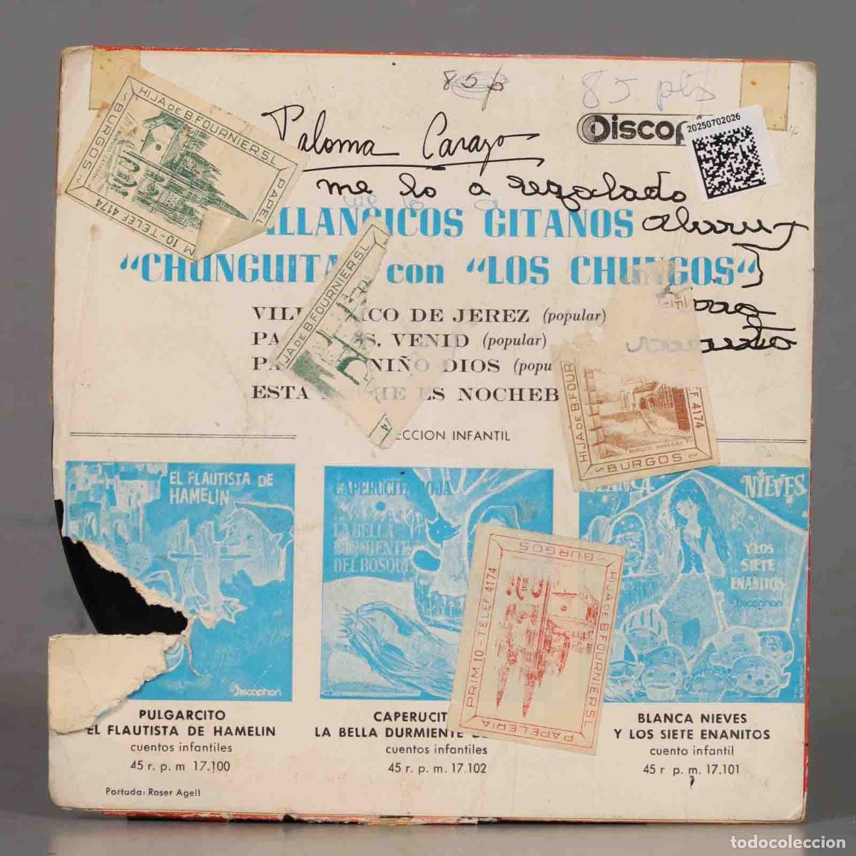 Discos de vinilo: EP. Chunguita Con Los Chungos &ndash; Villancicos Gitanos - Foto 2