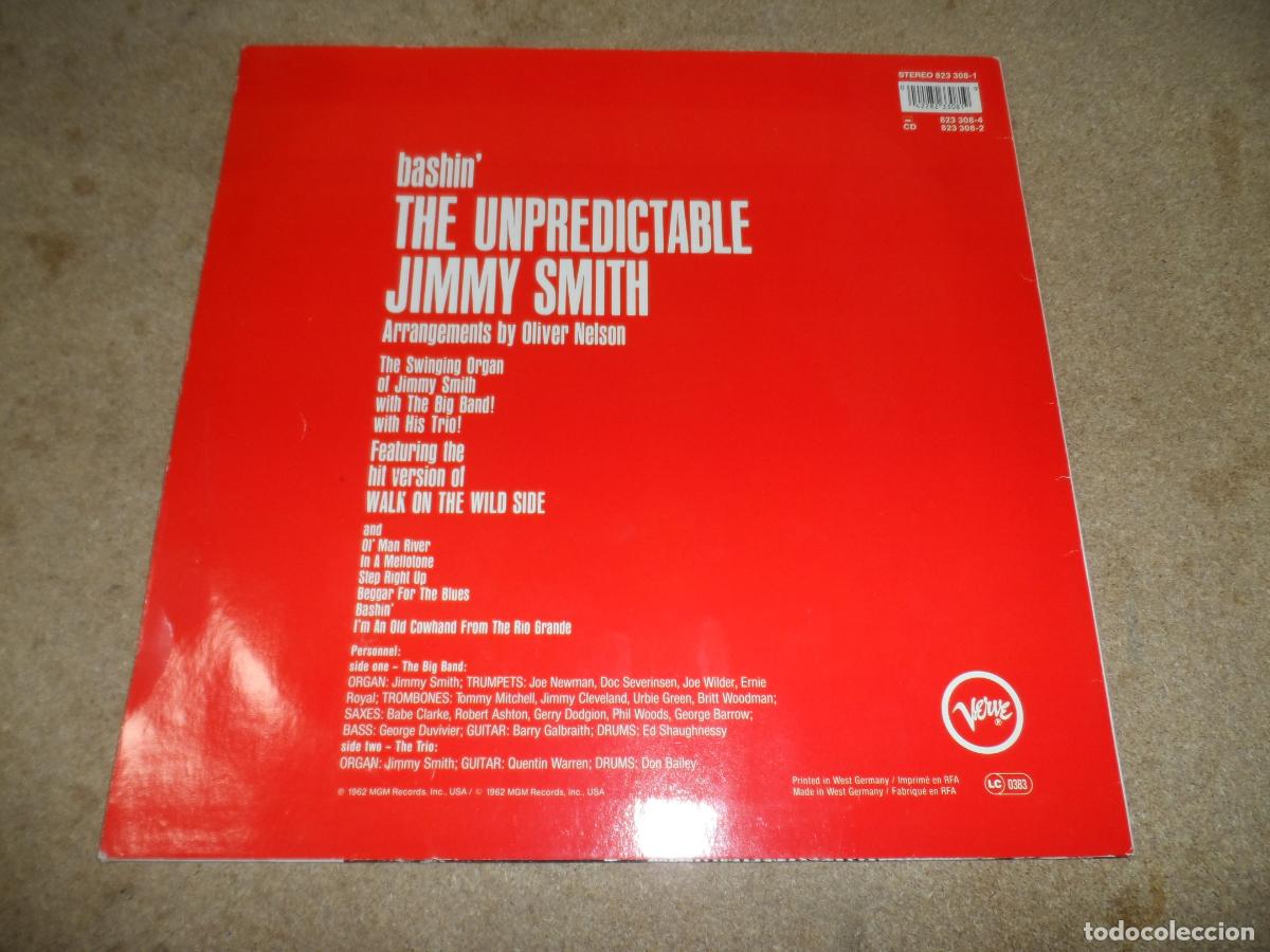 Discos de vinilo: JIMMY SMITH - BASHIN - THE UNPREDICTABLE JIMMY SMITH (GERMANY 1980S) - Foto 3