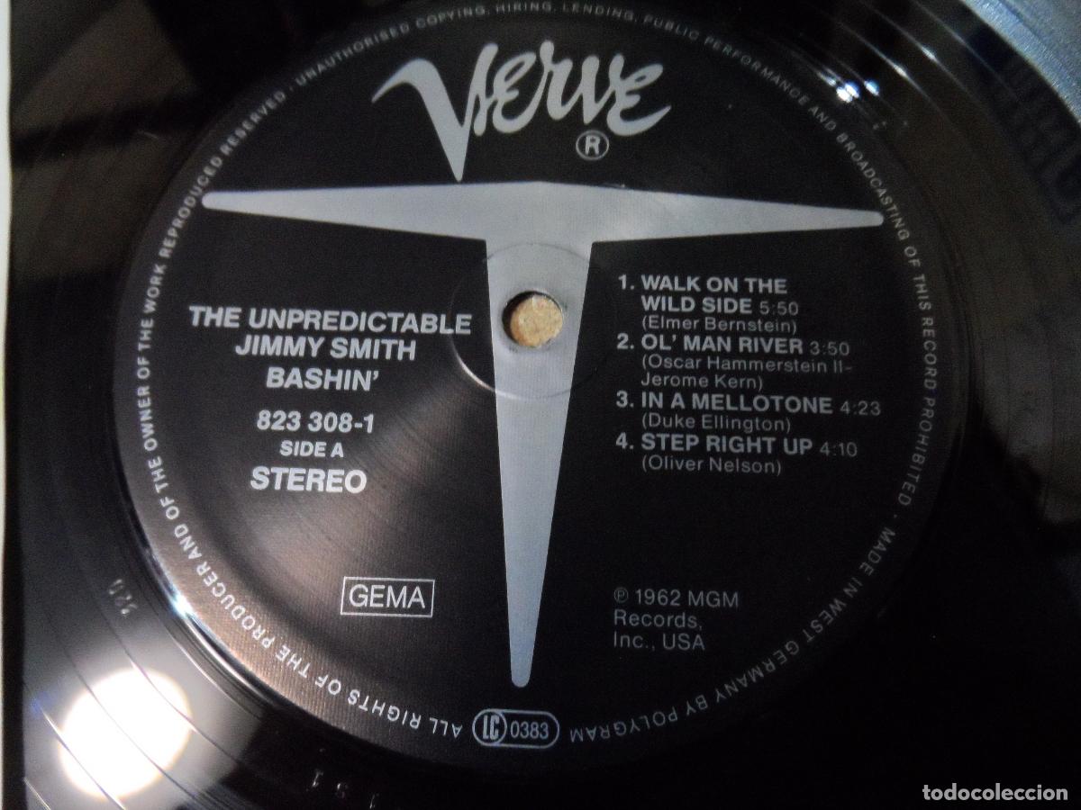 Discos de vinilo: JIMMY SMITH - BASHIN - THE UNPREDICTABLE JIMMY SMITH (GERMANY 1980S) - Foto 4