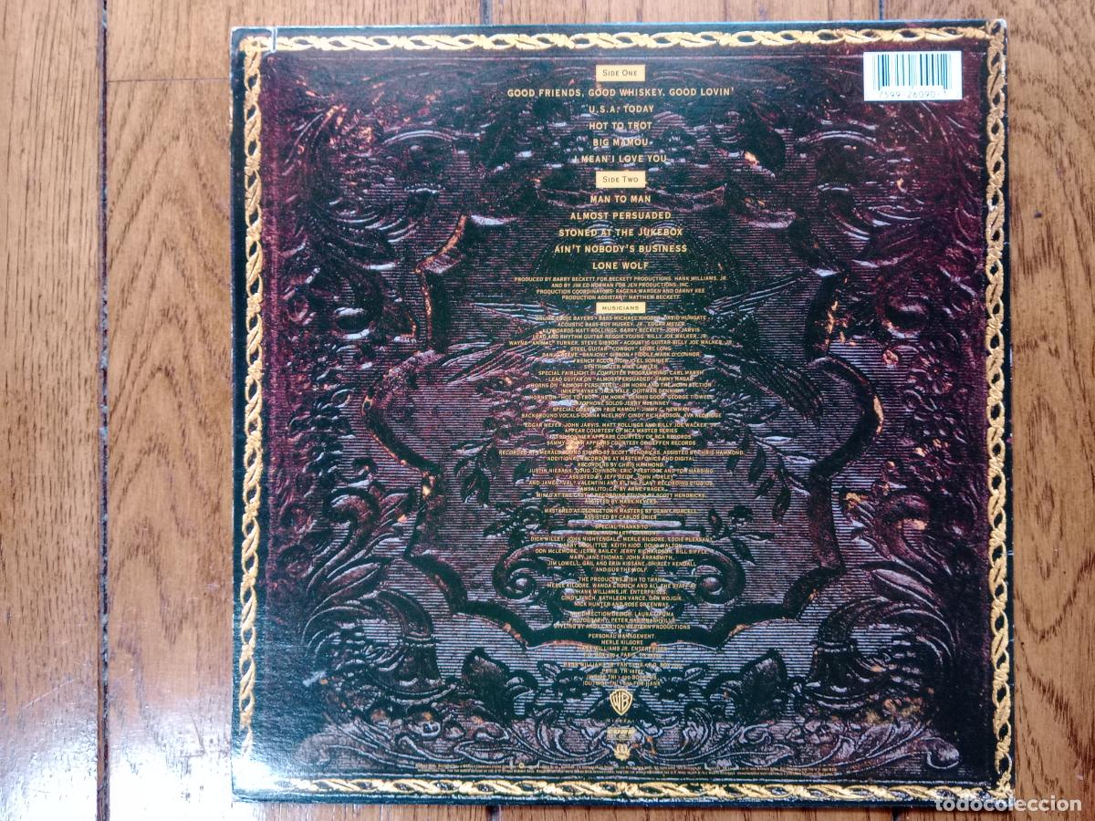 Discos de vinilo: Hank Williams Jr. - lone wolf - Foto 3