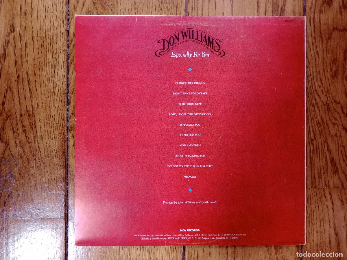 Discos de vinilo: Don Williams - especially for you - Foto 2