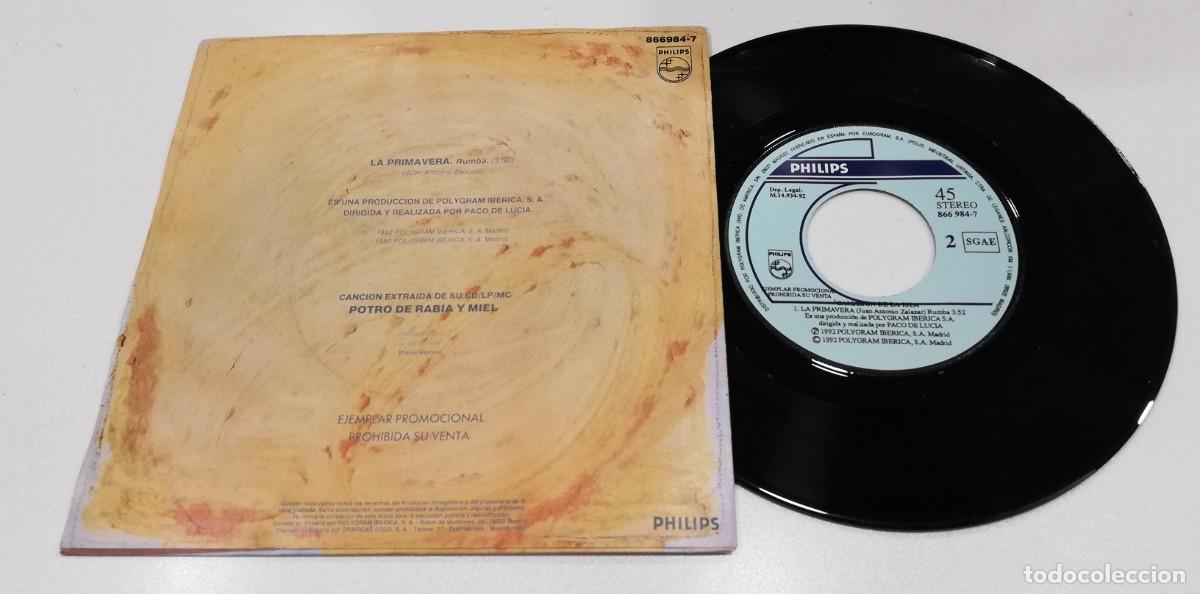 Discos de vinilo: SCO96-Camar&oacute;n - La Primavera (7&rdquo;, Single, Promo) - Foto 2