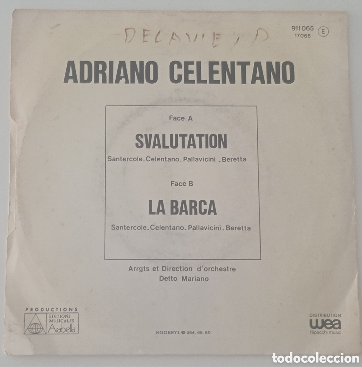 Discos de vinilo: ADRIANO CELENTANO - Svalutation (1976) single - Foto 2