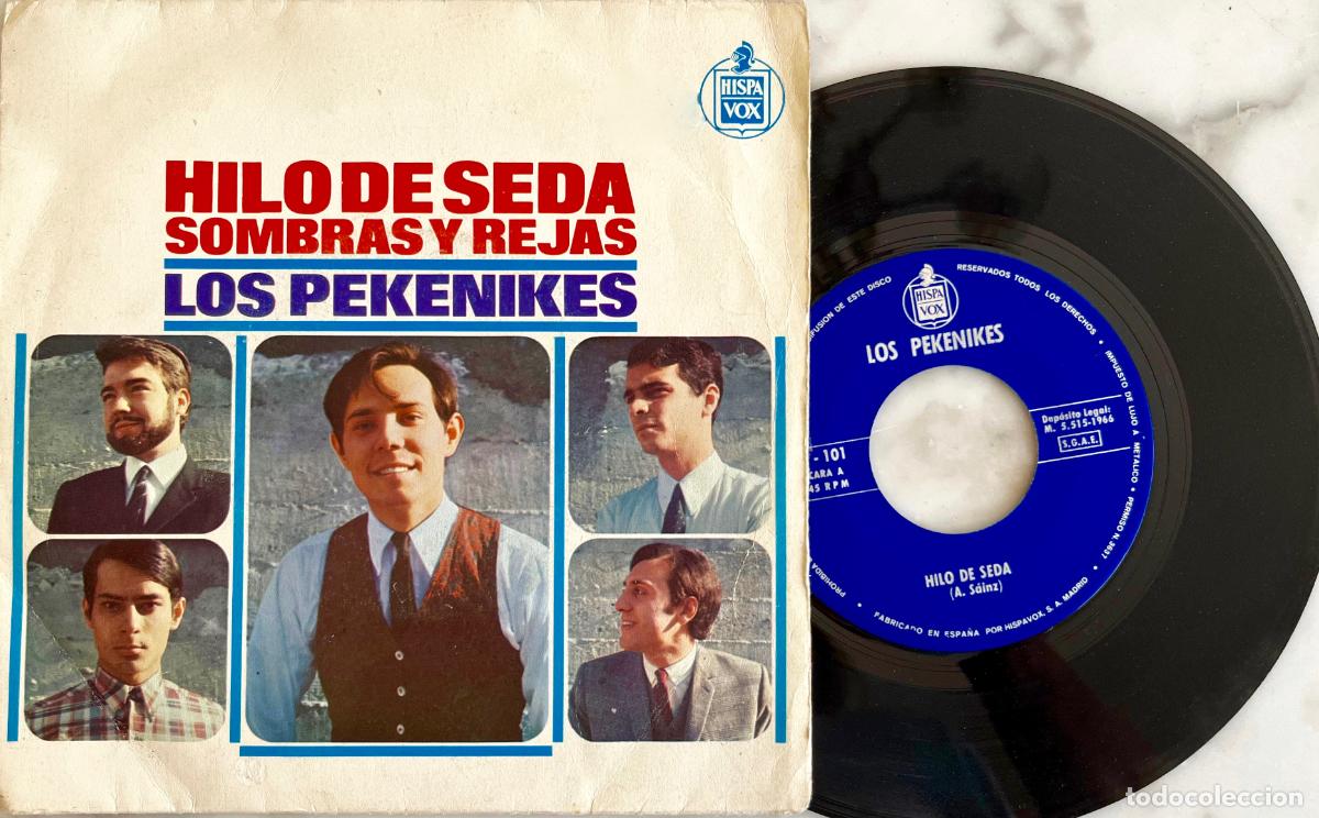 Discos de vinilo: LOS PEKENIKES. HILO DE SEDA. SINGLE ORIGINAL ESPA&Ntilde;A 1966 - Foto 1