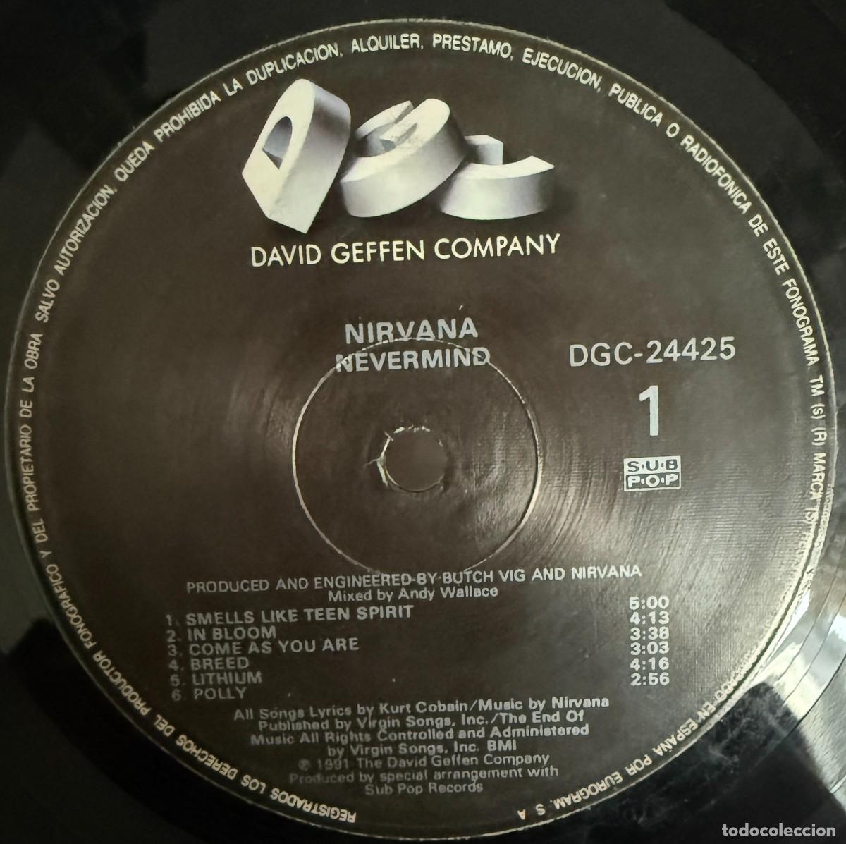 Discos de vinilo: Nirvana &lrm;&ndash; Nevermind. Estado vg - vg. Edic. Spain - Foto 3