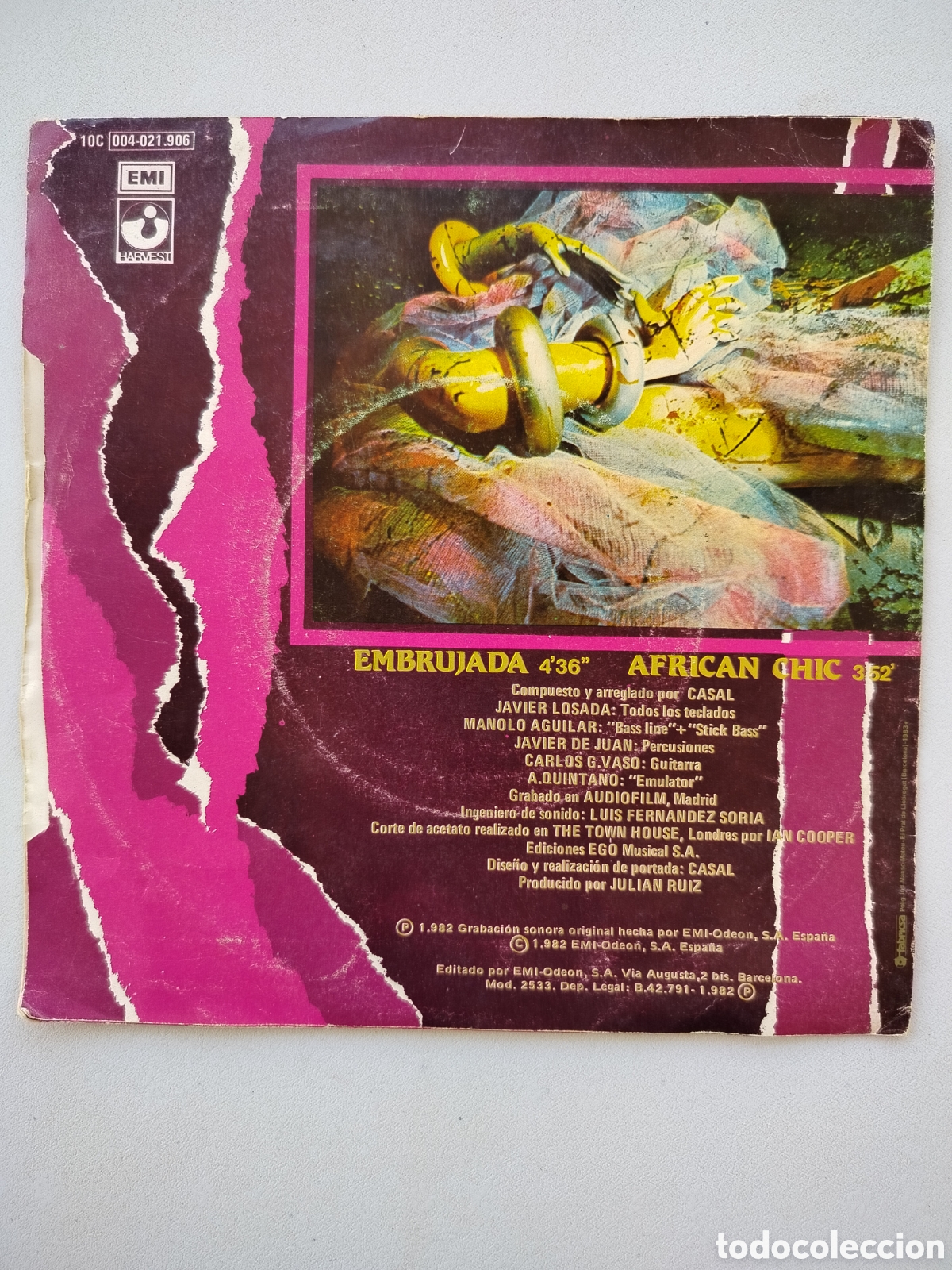 Discos de vinilo: Tino Casal Embrujada 7&rdquo; - Foto 2